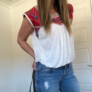 Free People embroidered top